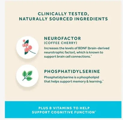 Neuriva Plus, Brain Health Supplement with Coffee Cherry Extract & Phosphatidylserine